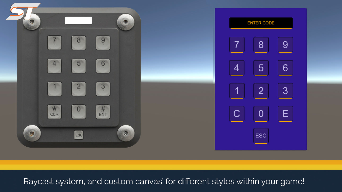 screenshot of the keypads UI