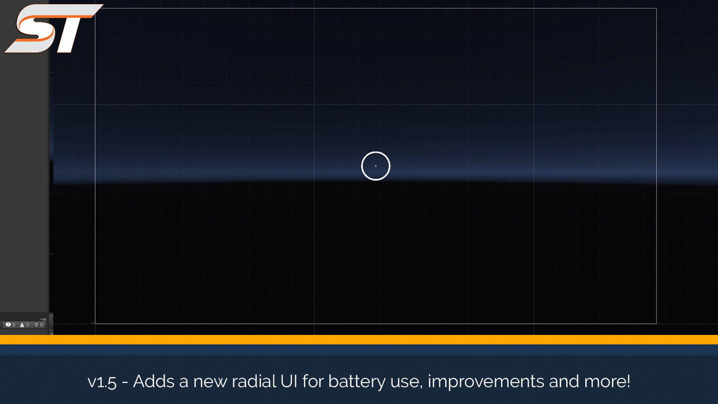 screenshot of radial UI element for equpping batteries