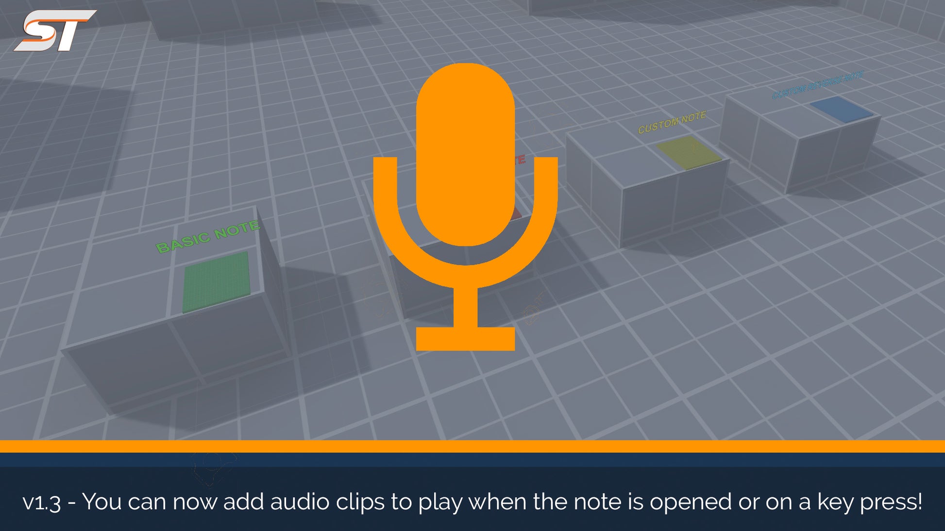 screenshot to tell the user that the note system allows audio playback