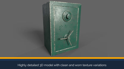image of green safe 3d model