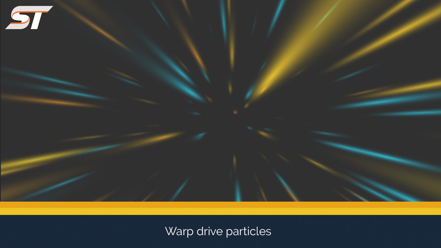 screenshot of warp drive particles