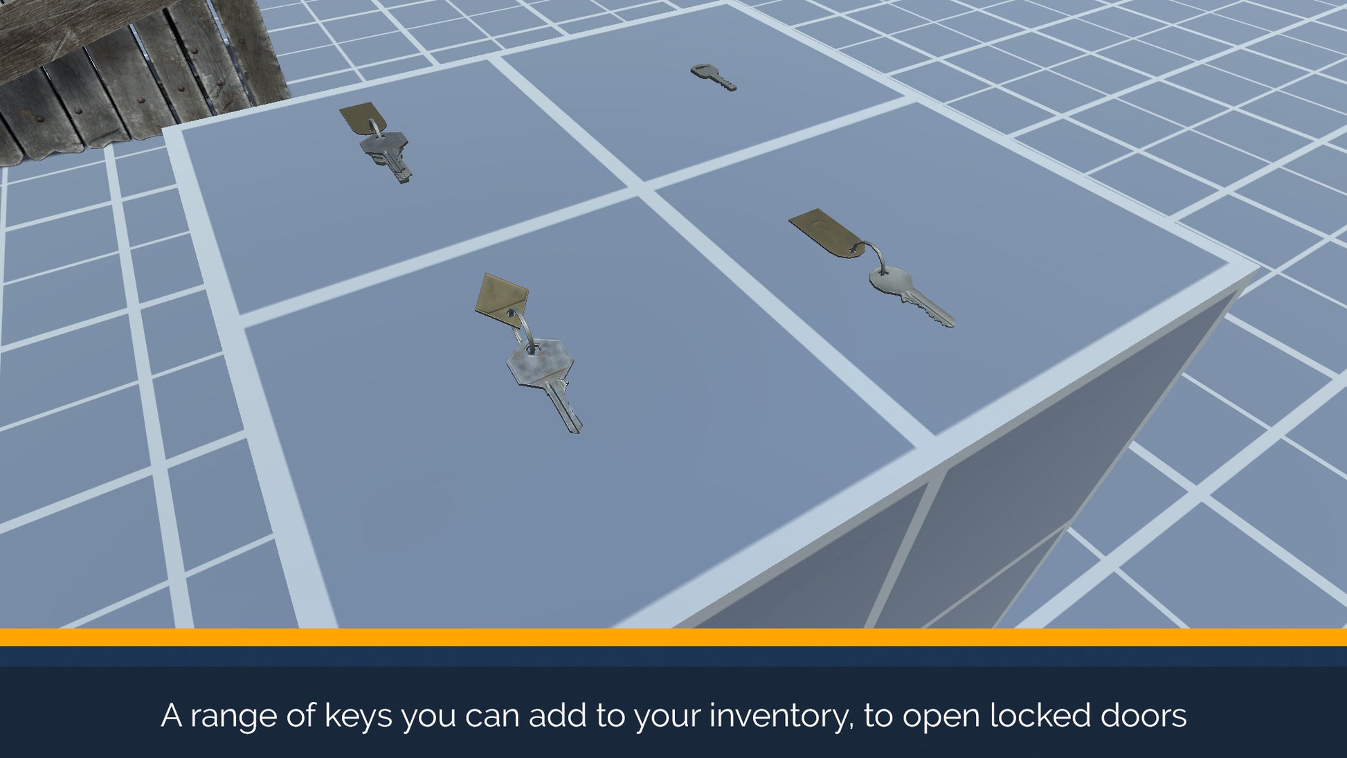 screenshot of interactive keys for the door interaction kit
