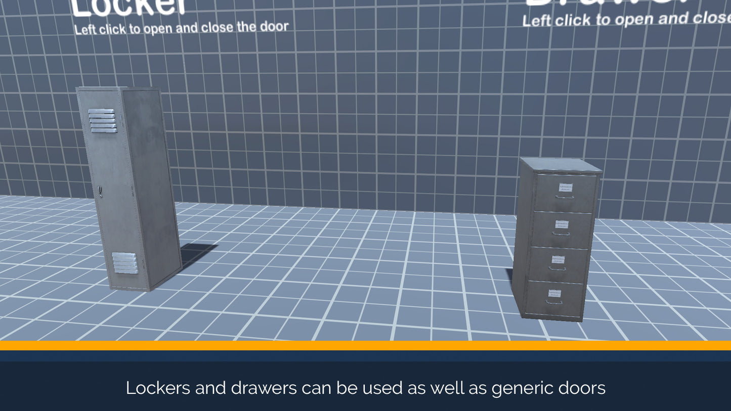 screenshot of drawers that can be used in the door interaction kit