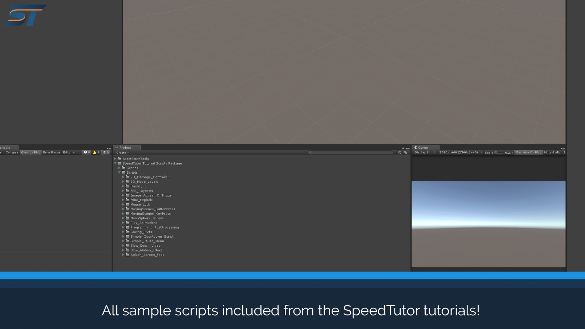 screenshot of assets in the project panel in unity