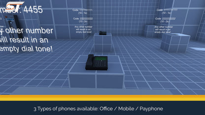screenshot of unity scene with office phone model