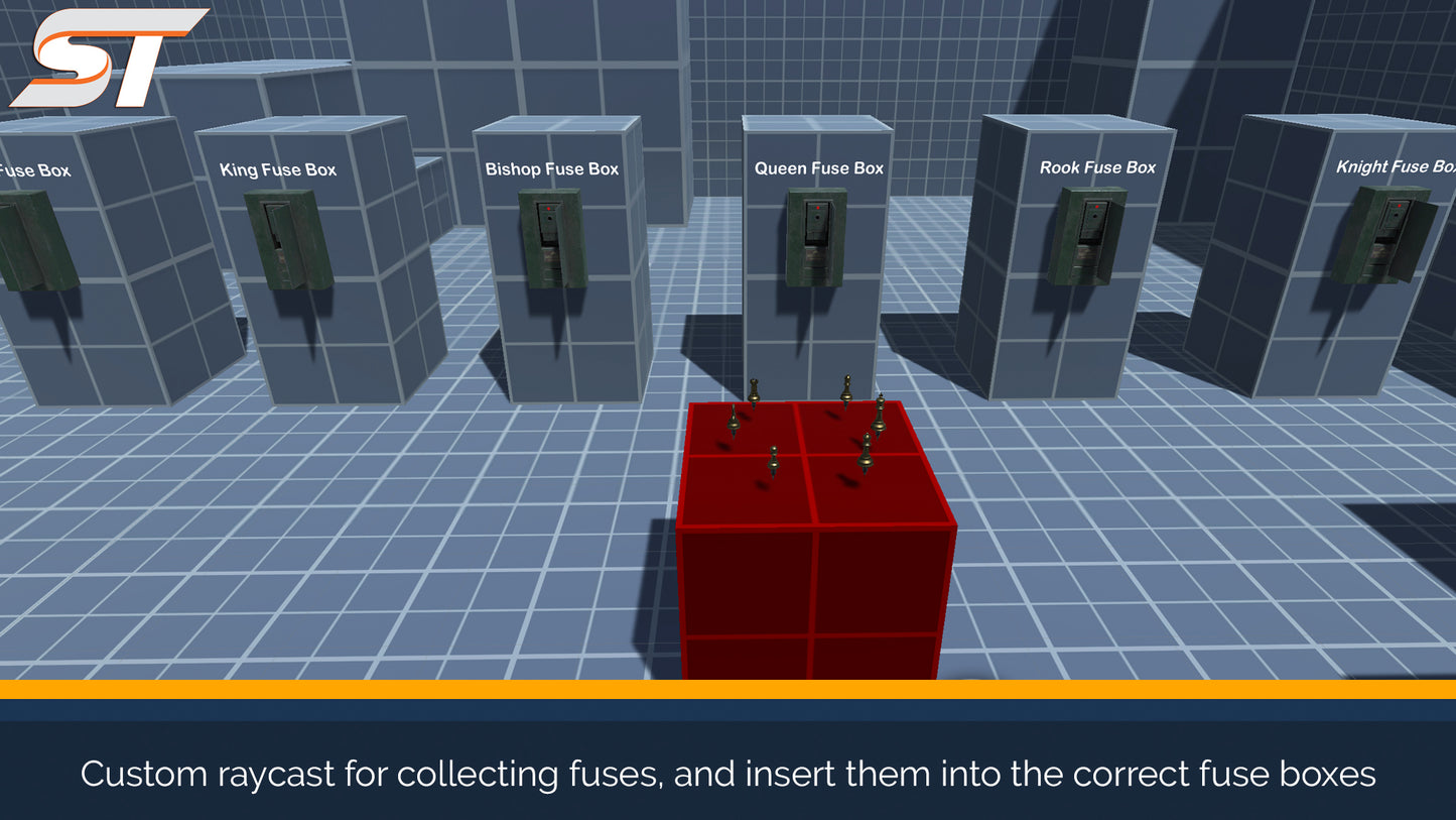 screenshot of the chess puzzle asset in unity scene