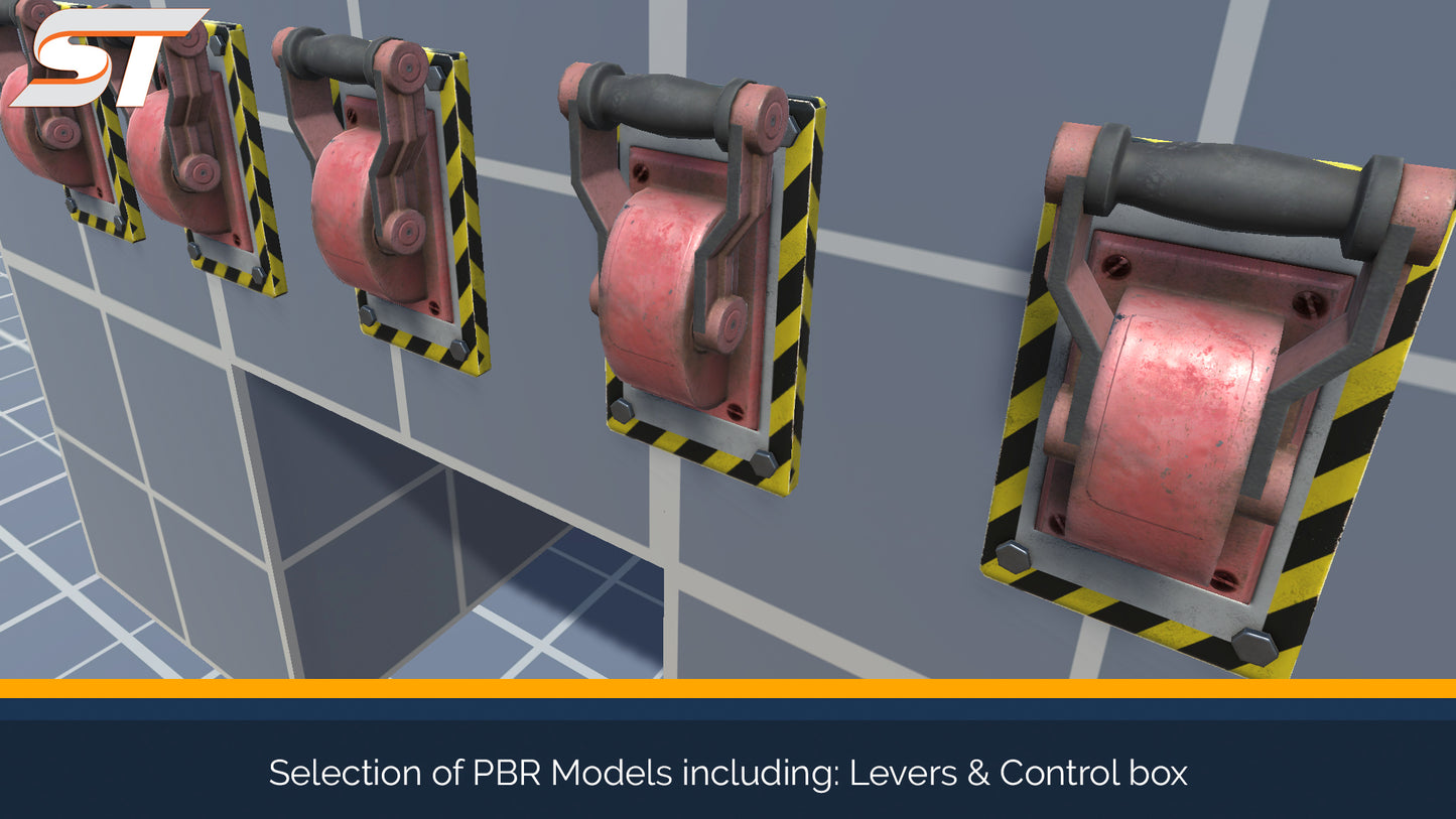 screenshot of zoomed pbr levers or switches