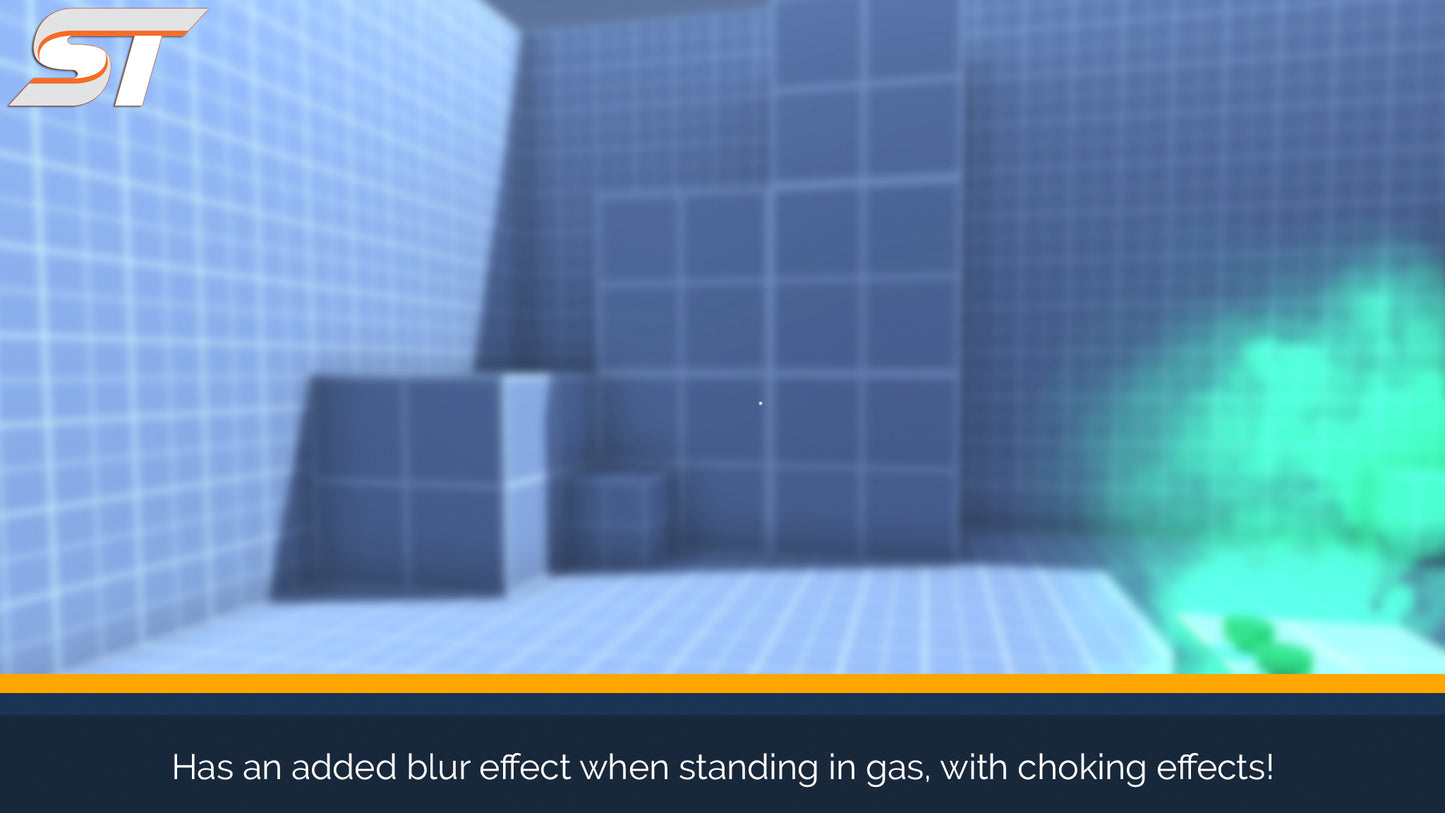 screenshot of blur effect when inside gas