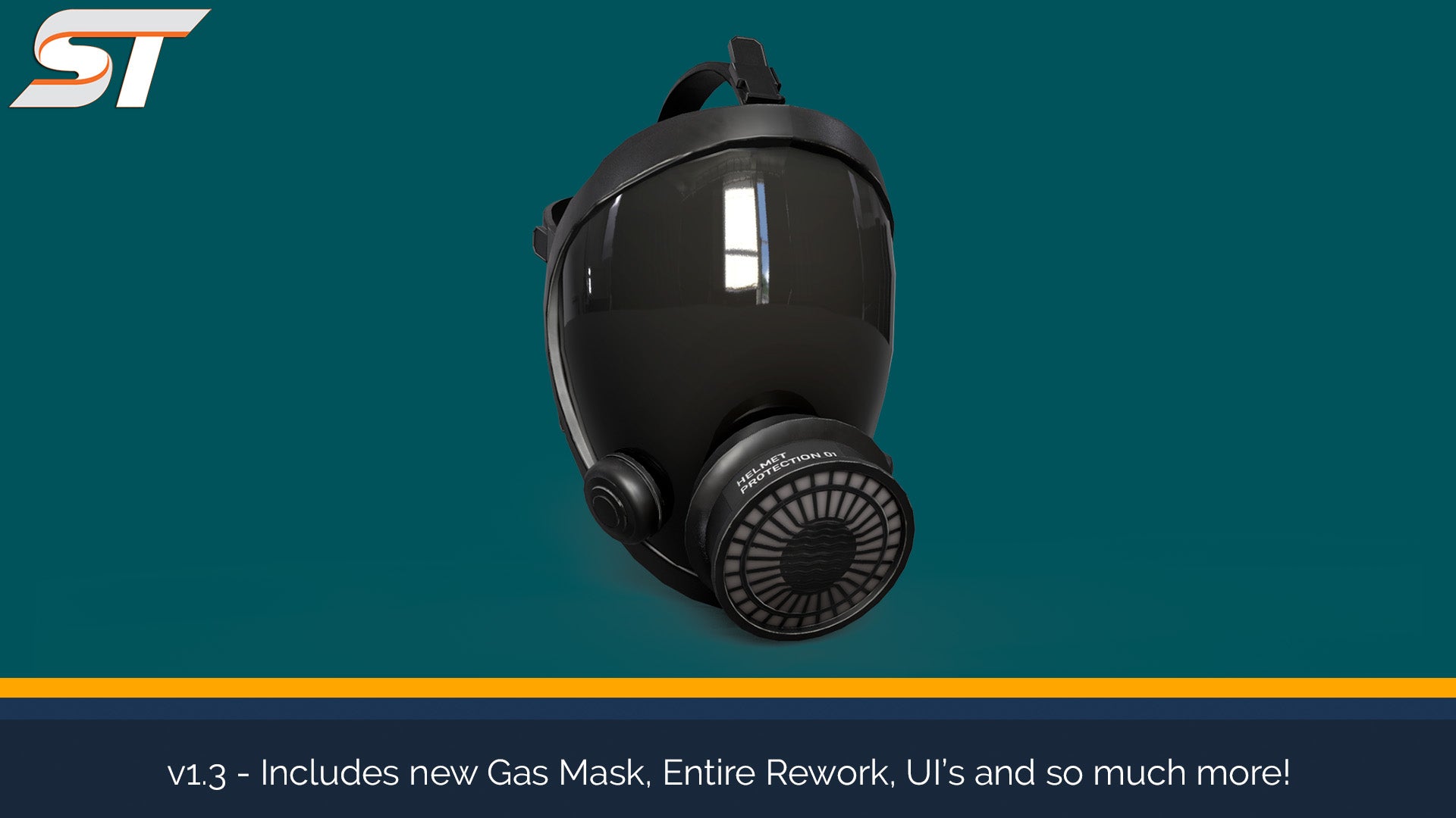 screenshot of new gas mask design in 3D