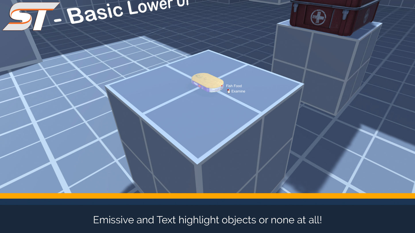 screenshot of emission highlight in the unity demo scene